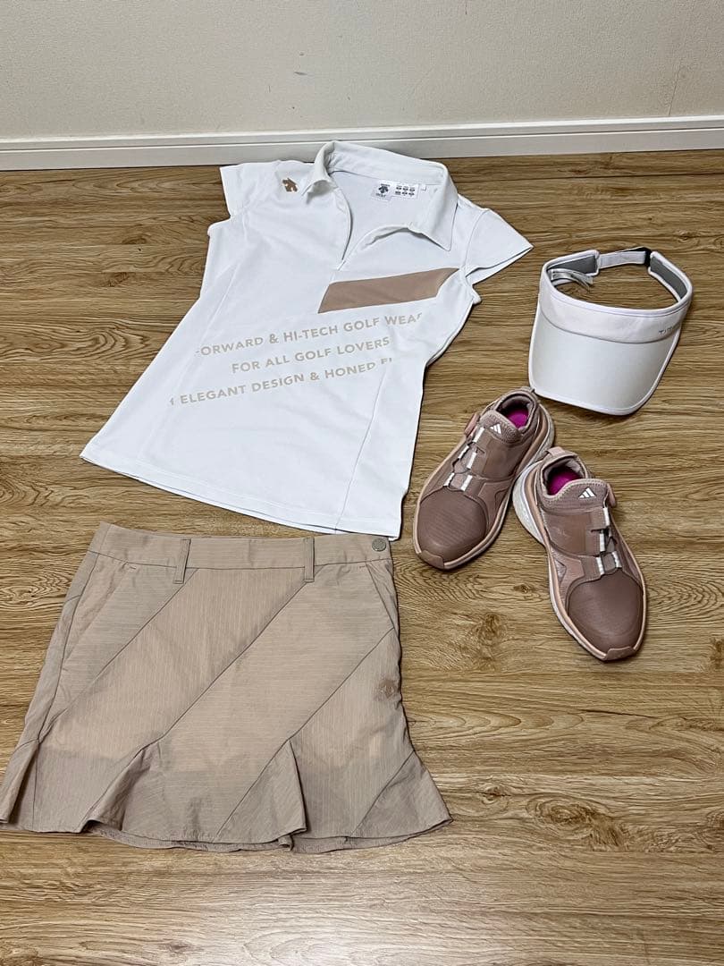 デサントゴルフ 5点セット コーデ一式（ワンピース・スカート・シューズ他）