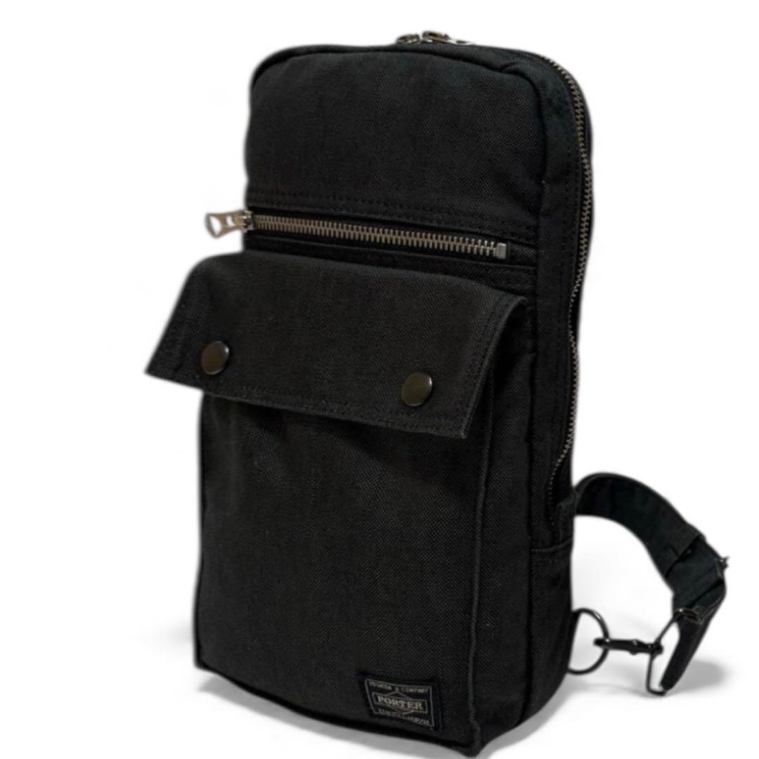 【極美品】ポーター スモーキー ワンショルダーバッグ ボディバッグ 黒 ブラック