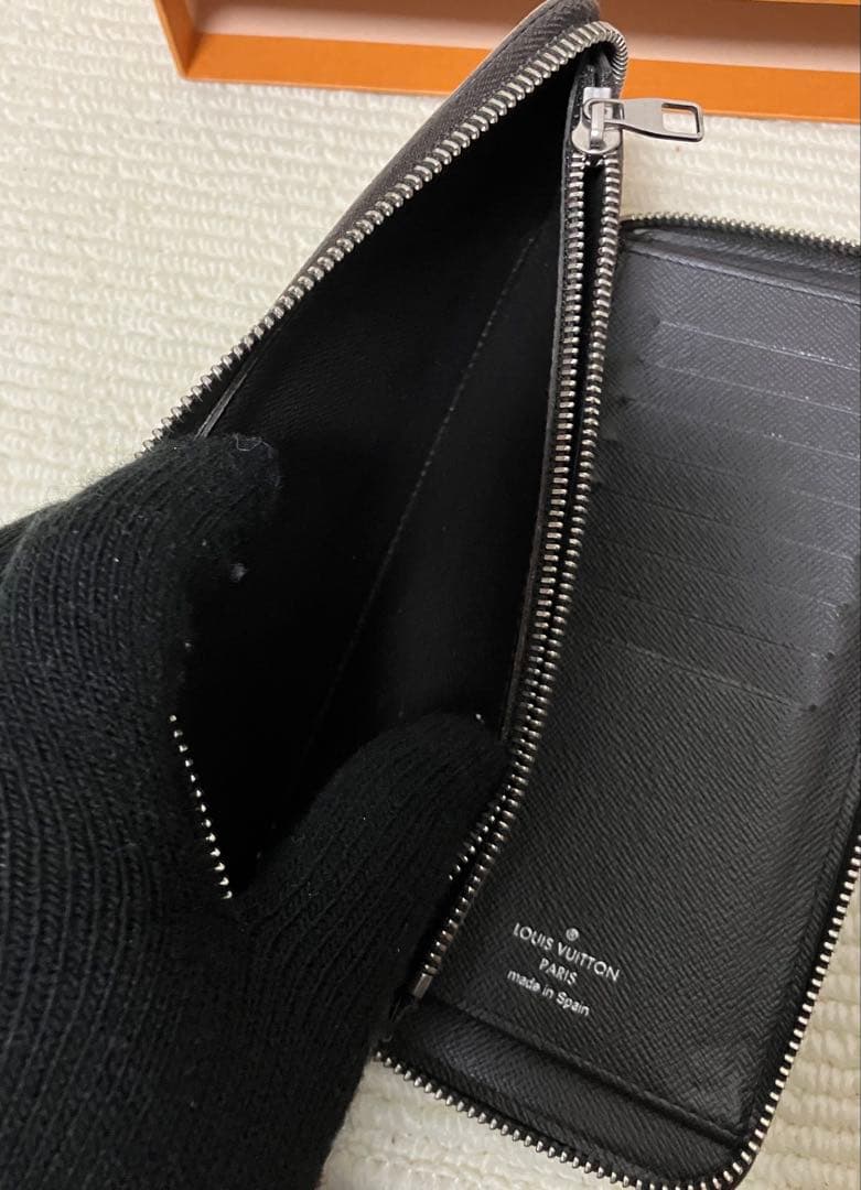 良品/LOUIS VUITTON ダミエ グラフィット ジッピー ヴェルティカル