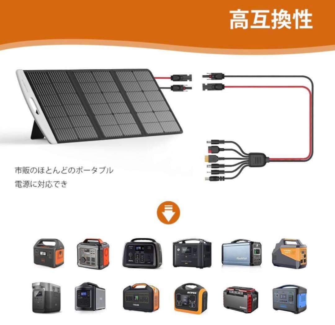 y*0様 ソーラーパネル 100W 折りたたみ式 ソーラーチャージャー 太陽光パ