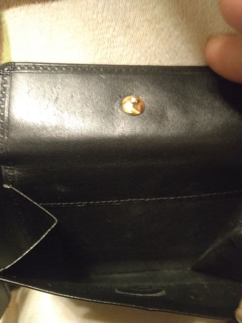 GANZO 二つ折り財布 黒 レザー