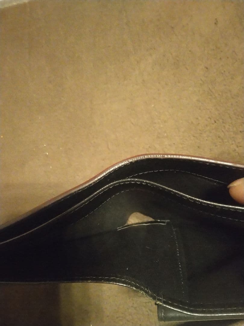 GANZO 二つ折り財布 黒 レザー