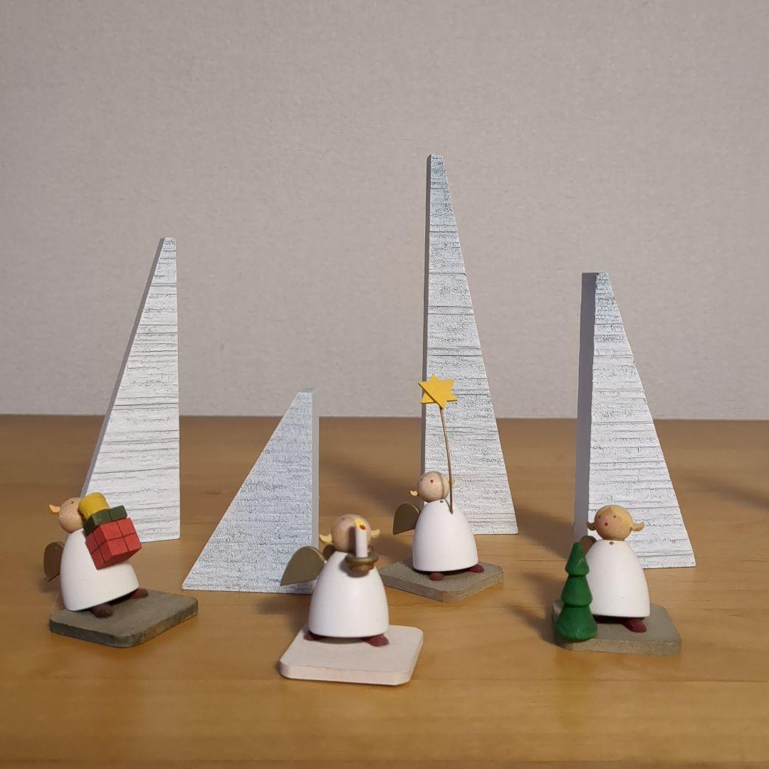 ギュンターライヒェル 雪をまとったとんがり木 4点セット