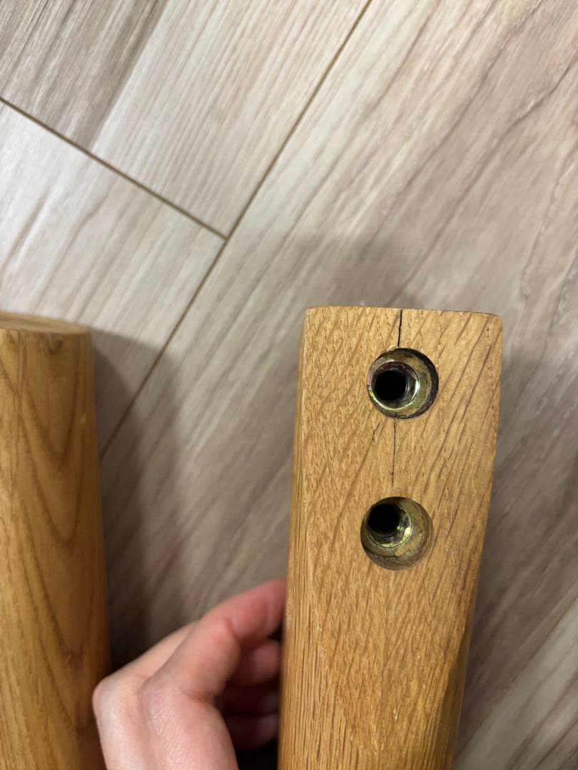 丸型　ダイニングテーブル　ホワイトオークW110cm