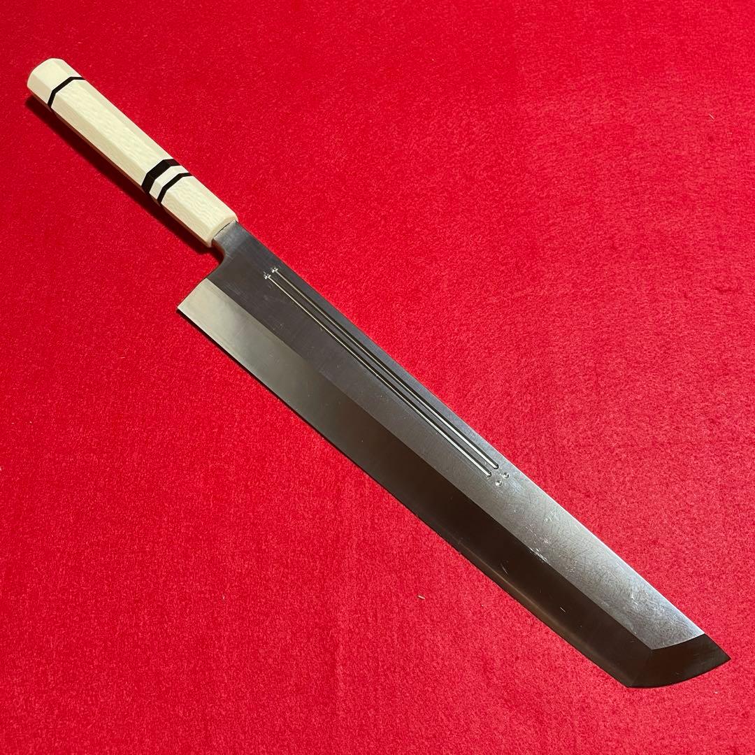血流し　尺　鱧 骨切り包丁 V金10号 人工象牙八角柄