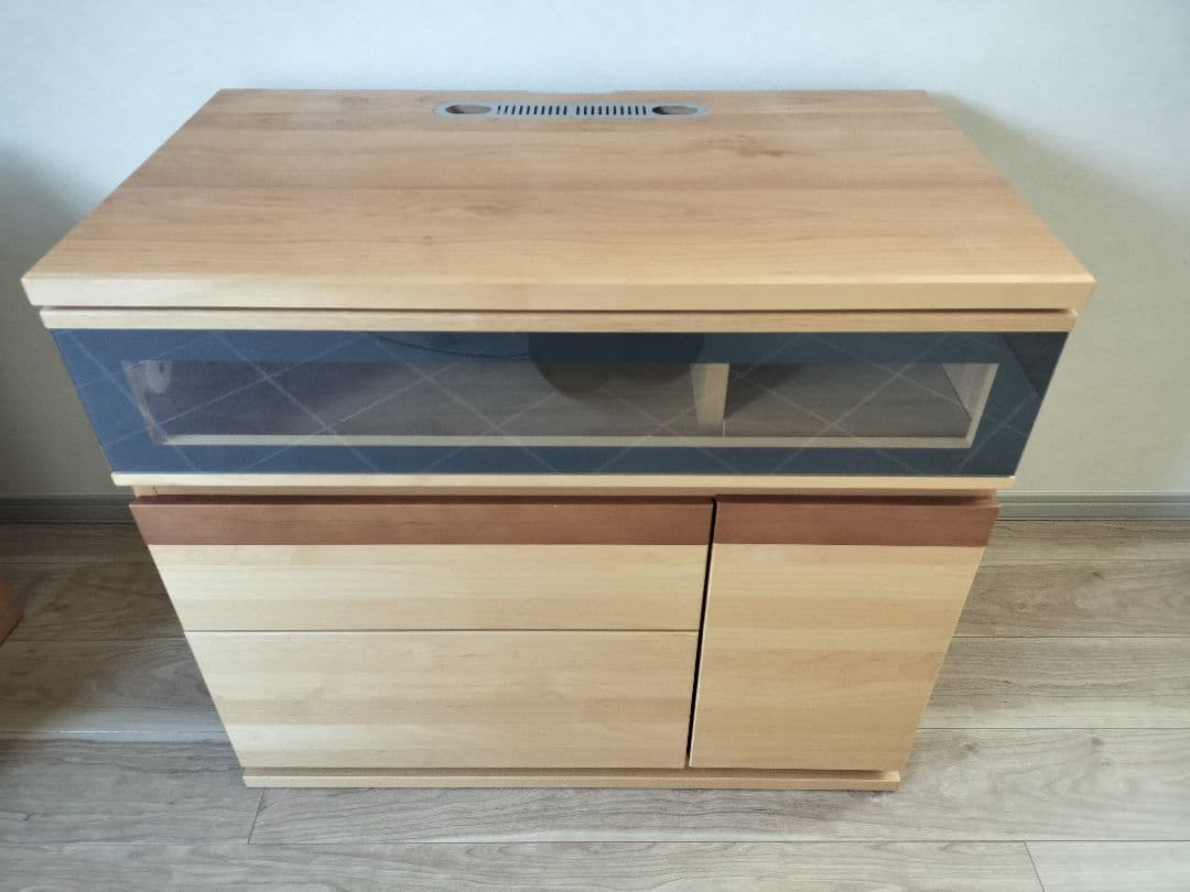 テレビボード　木製 テレビ台 AVボード ガラス扉 引き出し収納 ナチュラル