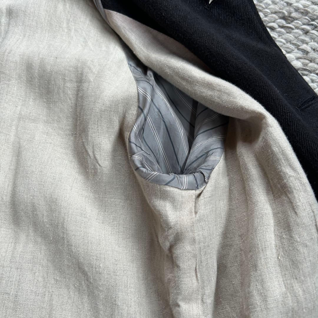 ネストローブ　コンフェクト　厚手の麻のコート　サイズ3 黒