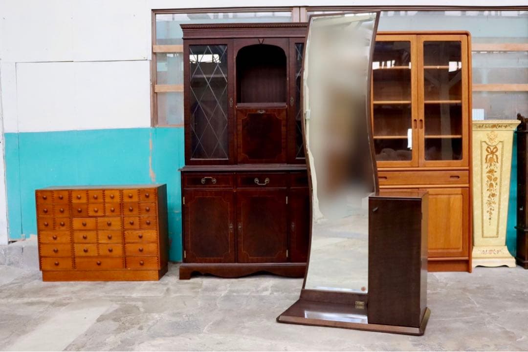 GMIH139○久和屋 / KUWAYA 和モダン スタンドミラー 姿見 全身