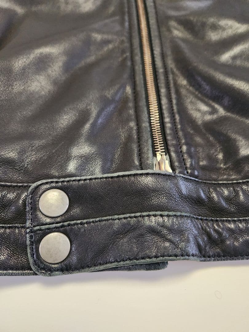 トゥモローランド　BLUE WORK　ラムレザー　シングル　ライダース　黒　M