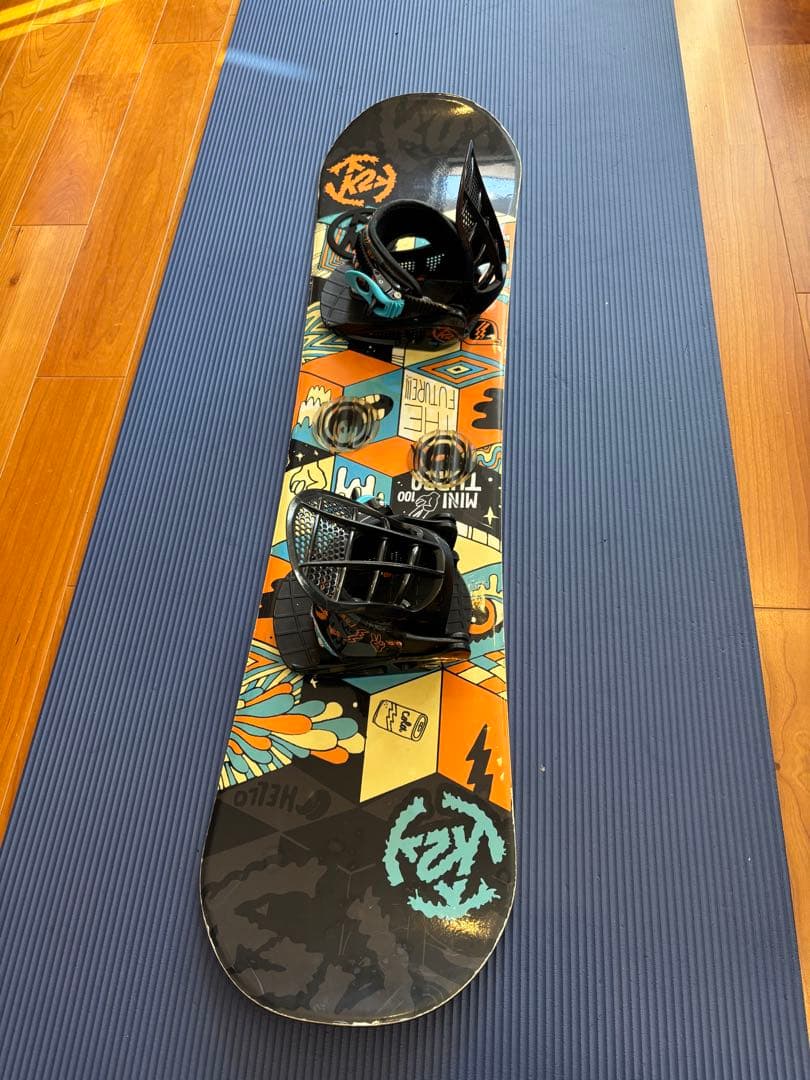100cm キッズ スノーボード ビンディングセット子供 スノボー K2
