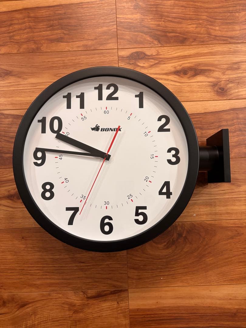 ダルトン(DULTON)ダブルフェイス ウォールクロック(両面時計) ブラック