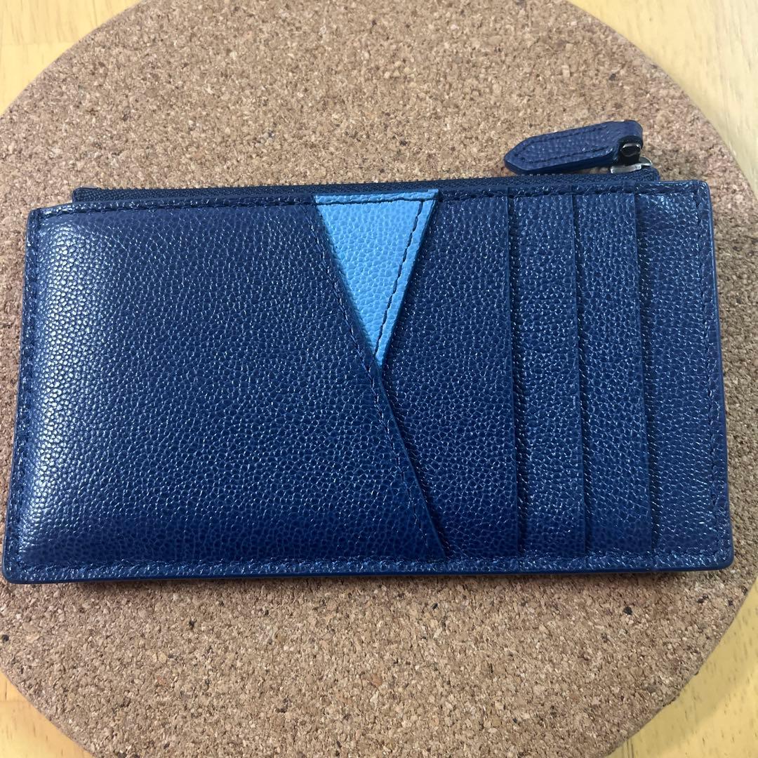BVLGARI ネイビー カード、小銭、財布