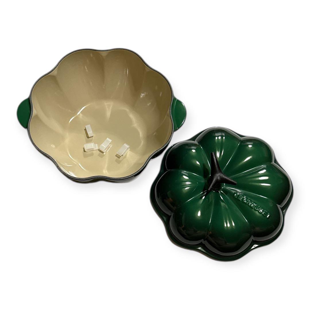 LE CREUSET カボチャ型鍋 ダークグリーン