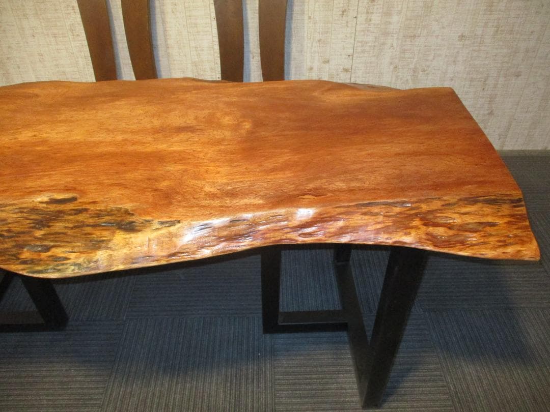 ＃1621■　アフリカンチェリー　テーブル　ローテーブル　ダイニング　一枚板