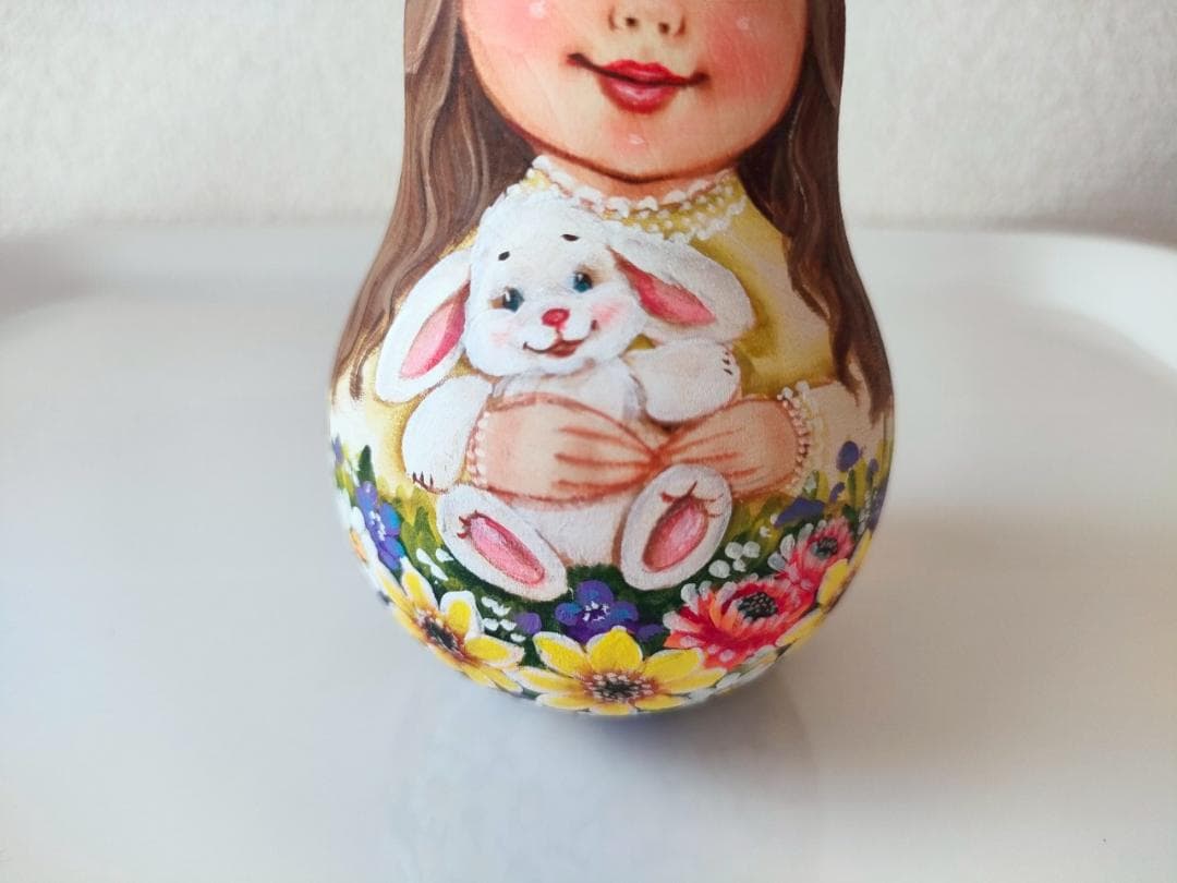 【KV001】10cm級 おきあがりこぼし カバノヴァ　花冠