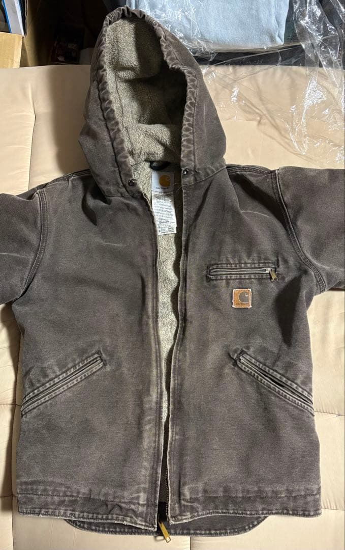 購*ル様 Carhartt フード付きジャケット グレー