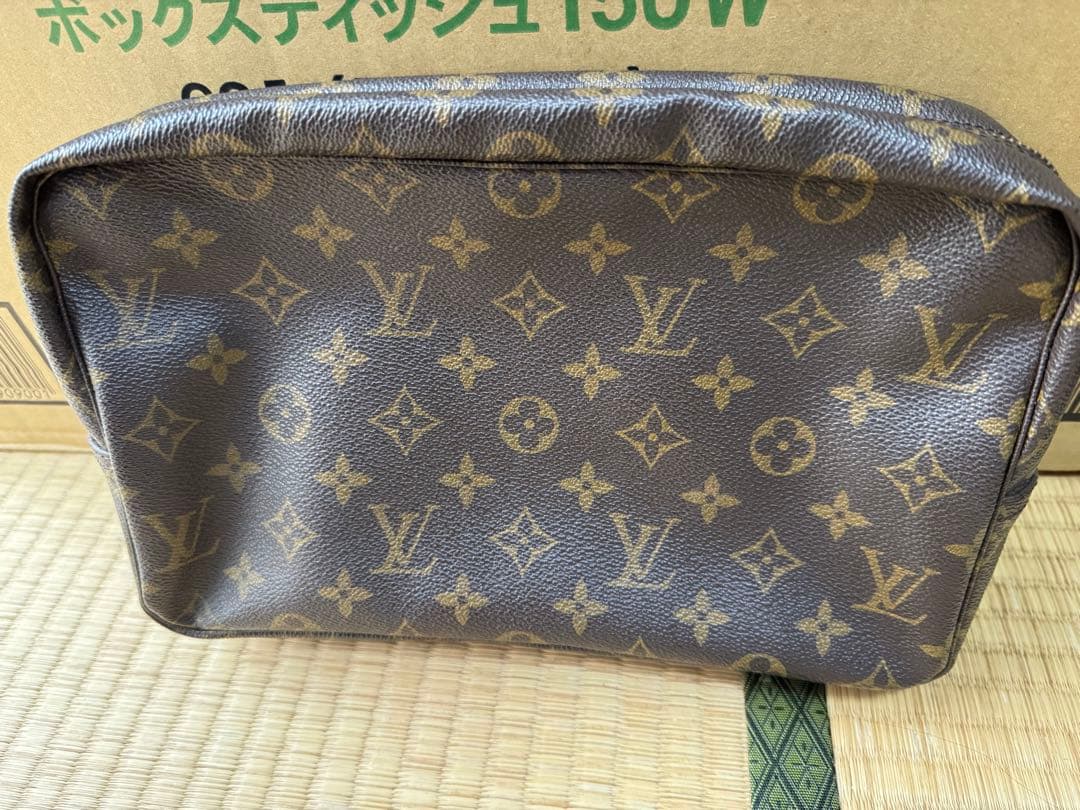 Louis Vuitton レザーポーチ モノグラム 28 cm