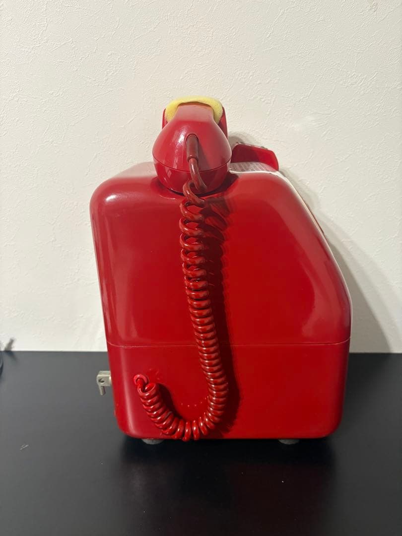 【人気】ダイヤル式公衆電話　赤電話　昭和レトロポップ　アンティーク　貯金箱