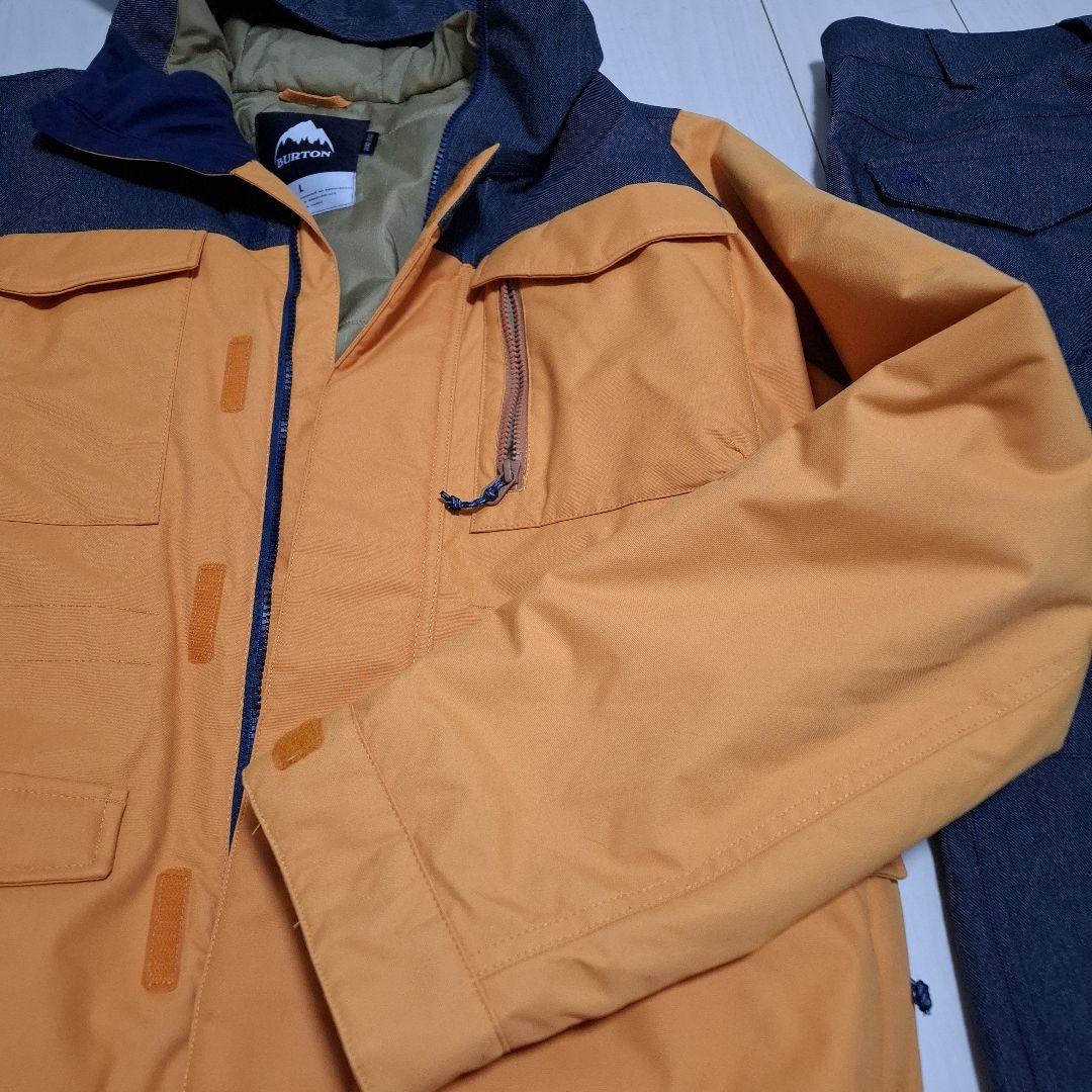 BURTON スノーボードウェア Lサイズ オレンジ、イエロー/グレー、デニム