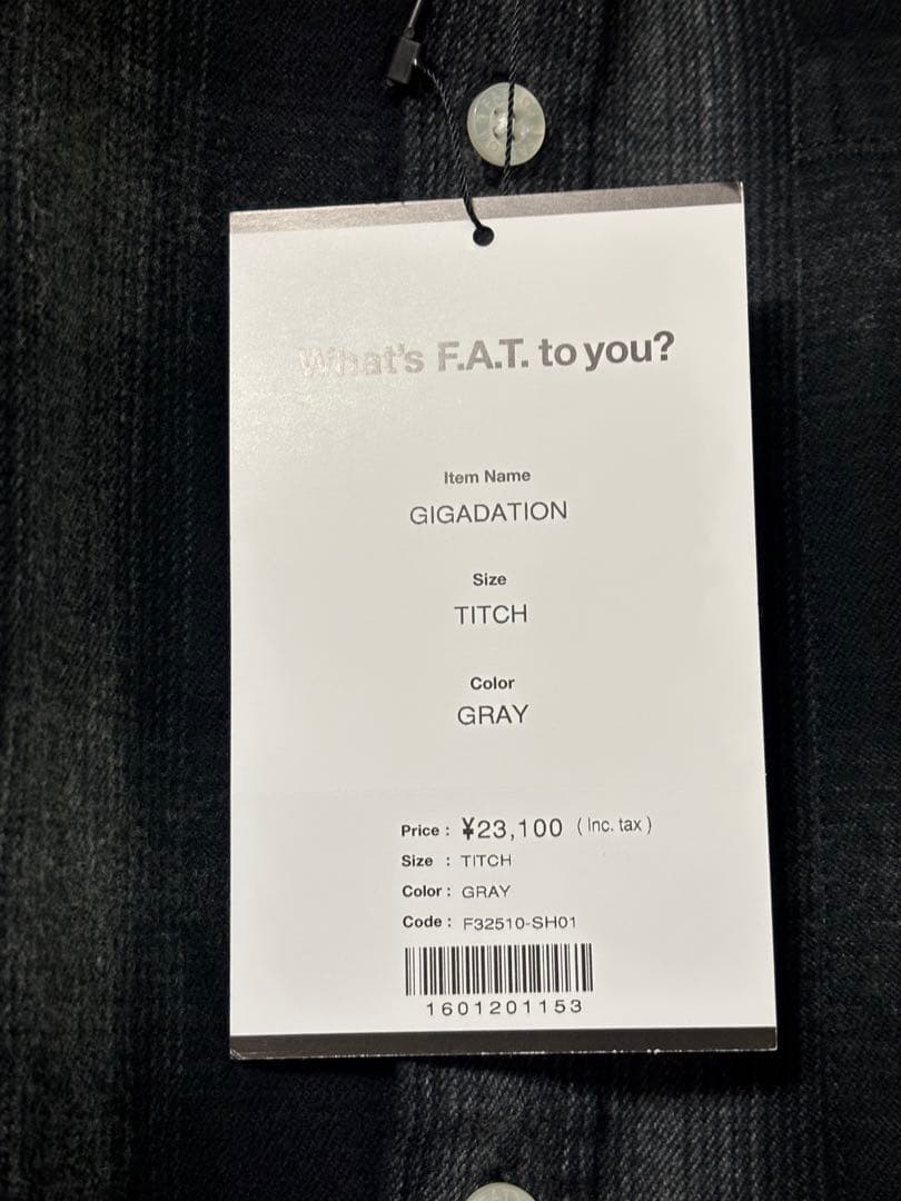 新品FAT オンブレチェックシャツ ルーズシルエット ネルシャツ