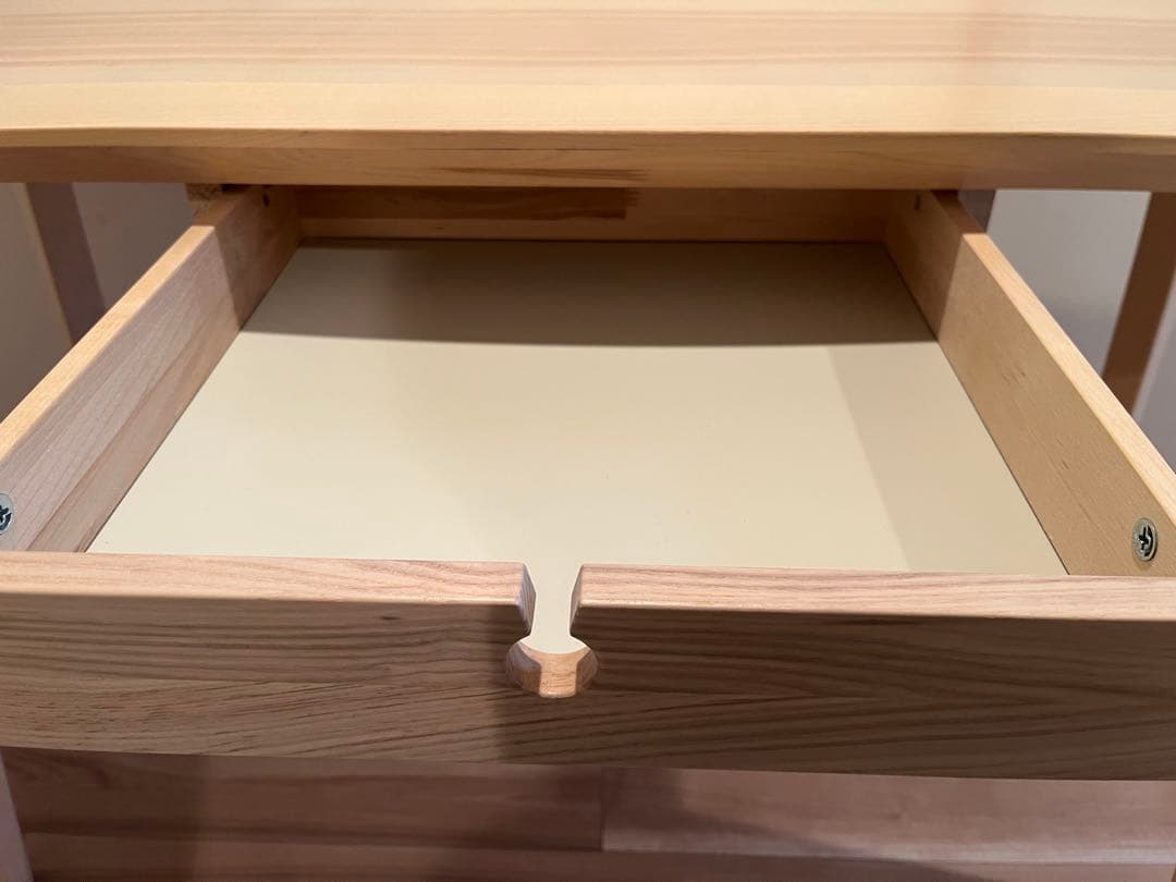 IKEA LISABO ナチュラル木製引き出し付きデスク