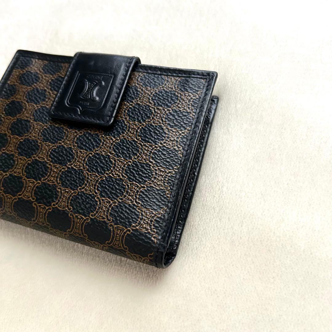 CELINE セリーヌ 二つ折り財布 マカダム がま口