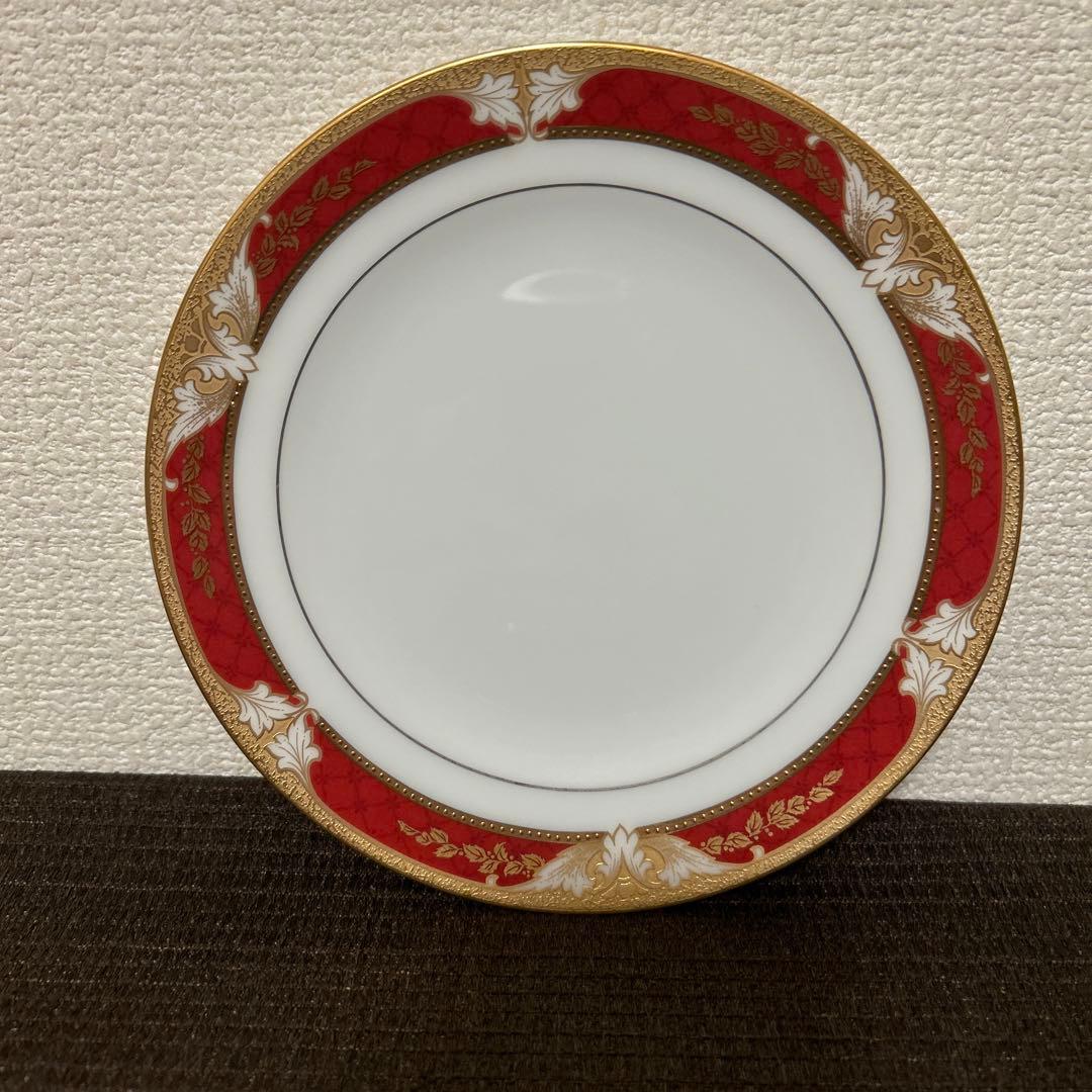 大倉陶園　マロン　金彩金蝕　デザートプレート　17cm