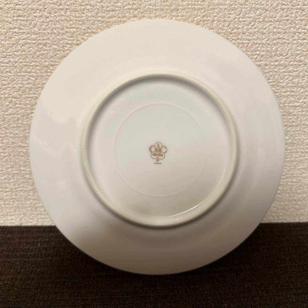 大倉陶園　マロン　金彩金蝕　デザートプレート　17cm