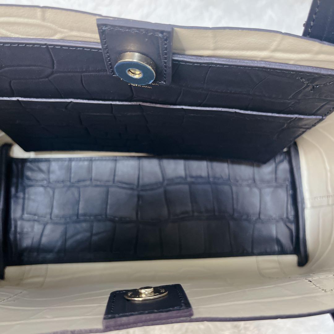 極美品✨PELLE MORBIDA ペッレモルビダ クロコ 型押し トートバッグ