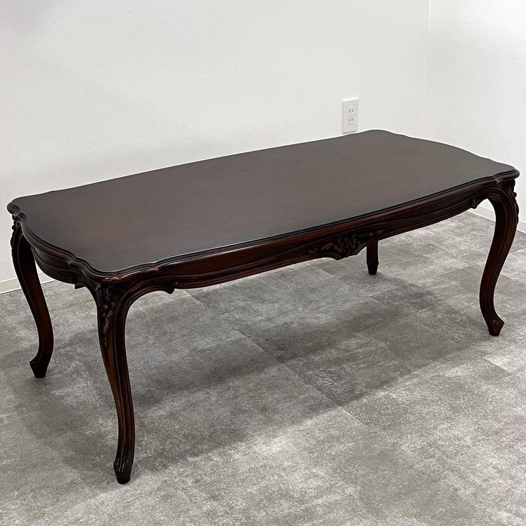 廃盤希少品 karimoku domani ルイXV ローテーブル 彫刻美