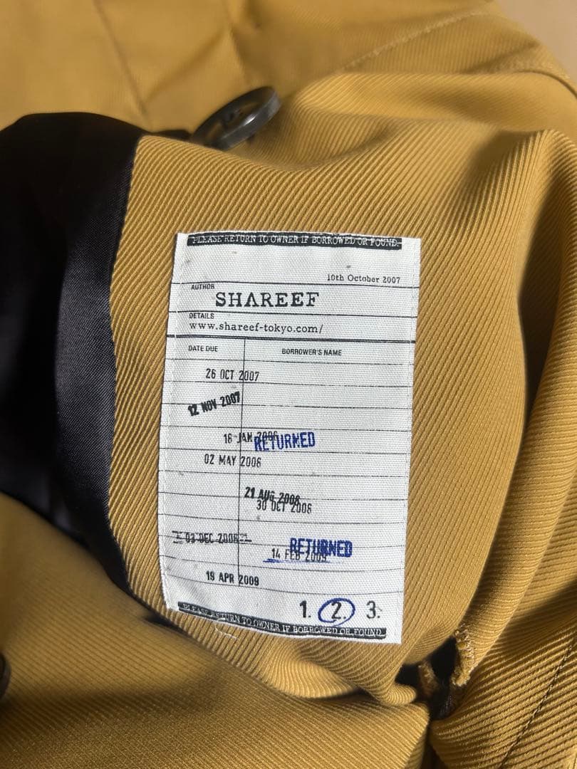 SHAREEF トレンチエプロン　2020AW