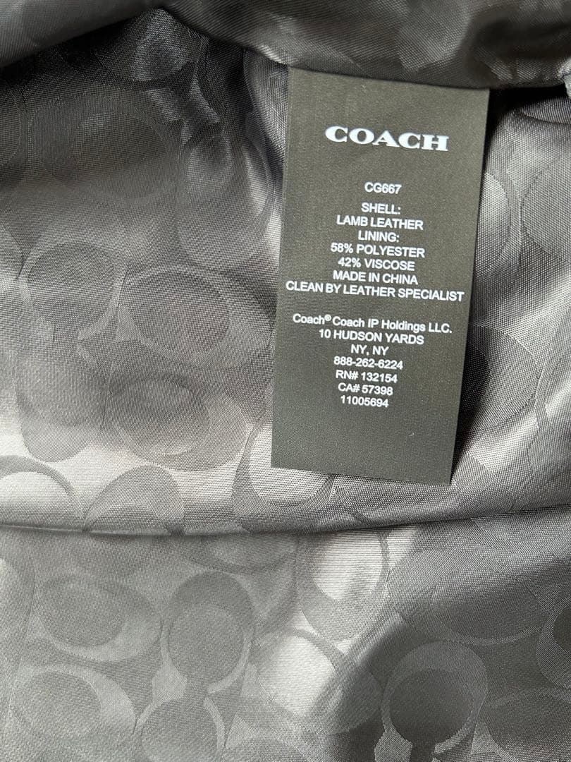 はなたんCOACH レザー レーサー ジャケット ブラック