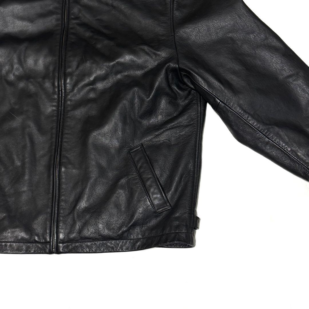 M*様 90s OLD GAP 牛革 レザージャケット L 紺タグ キルティング
