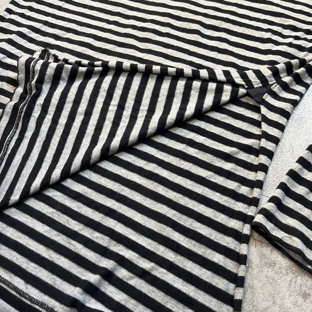 Yohji Yamamoto POUR HOMME ボーダースリットカットソー