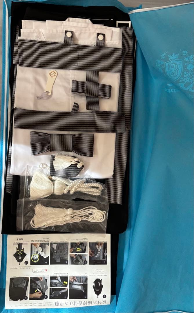 黒の羽織付き着物 135cm 美品(短時間着用)