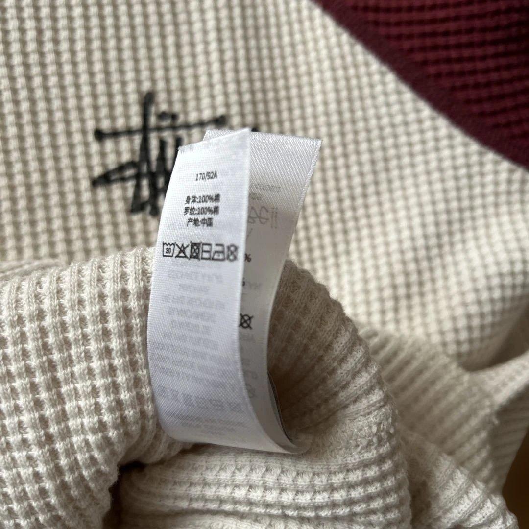 STUSSY THERMAL 2 TONE ラグランシャツ　サーマル　S