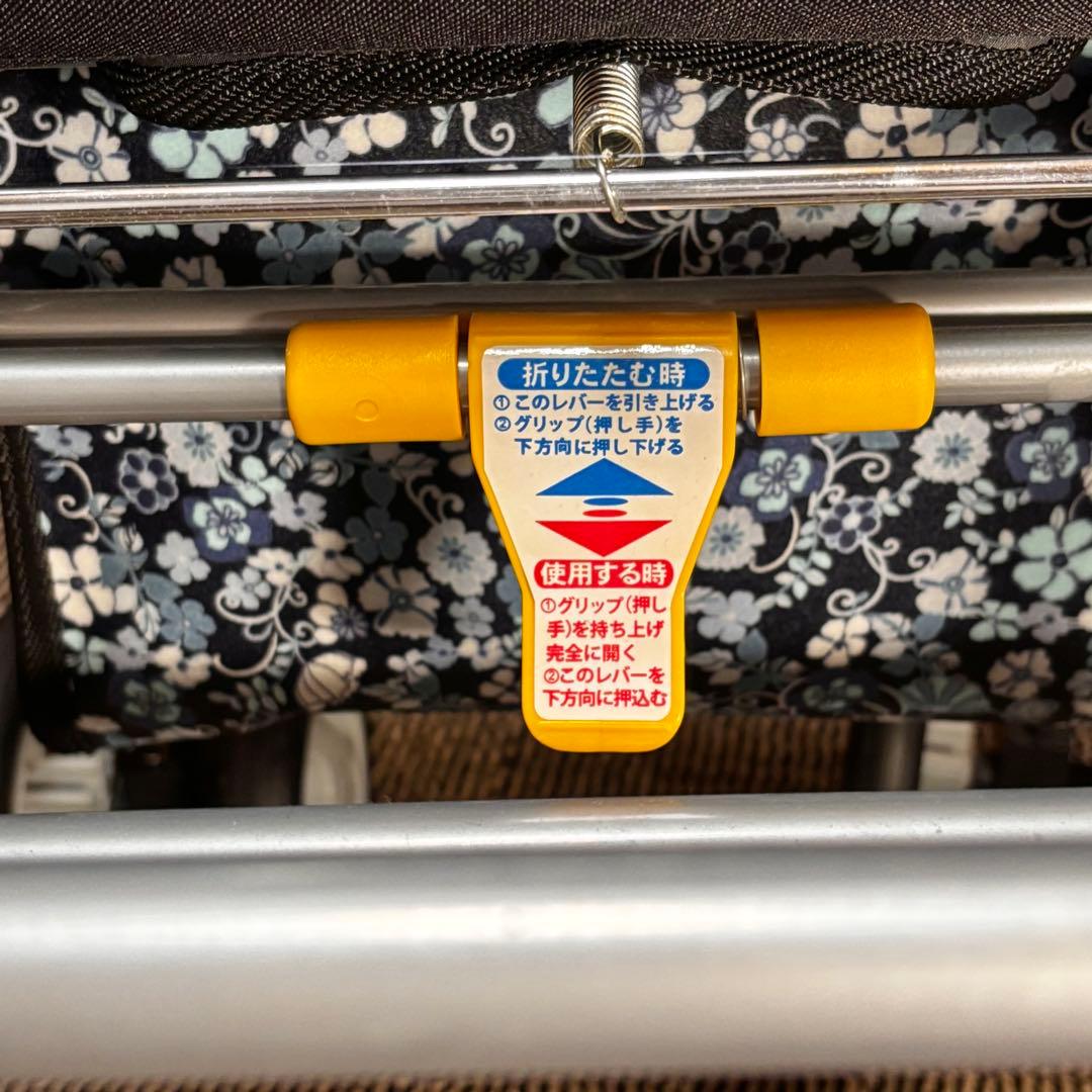 ✨極美品✨ 島製作所 シルバーカー シンフォニーSPスリム 花柄収納