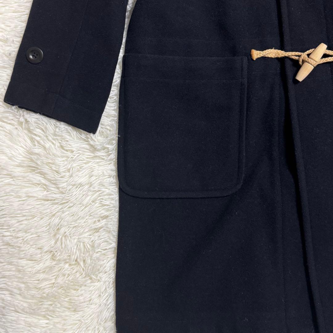 MHL. ロングダッフルコート ウール トグル M 丸襟 ブラック Mサイズ