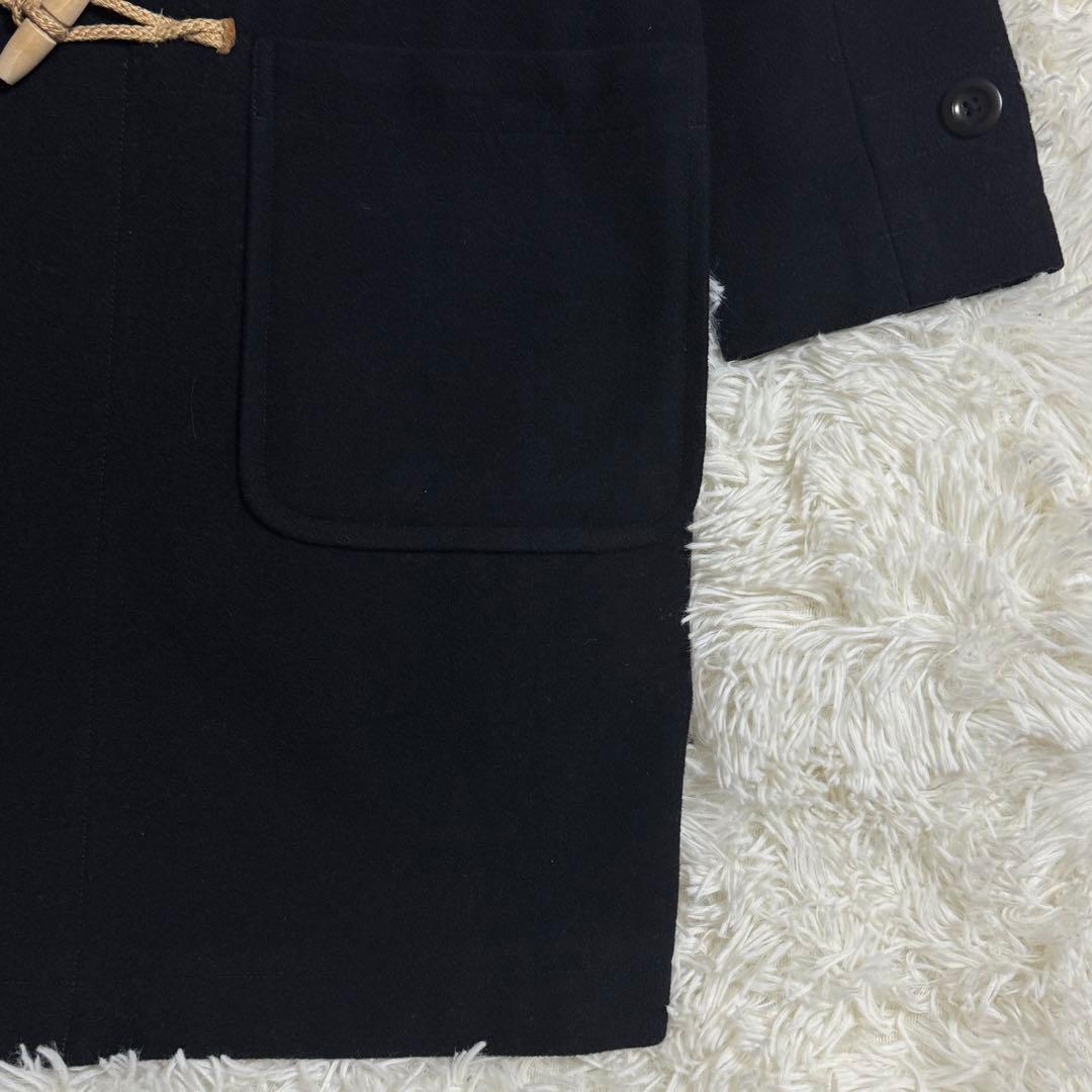 MHL. ロングダッフルコート ウール トグル M 丸襟 ブラック Mサイズ
