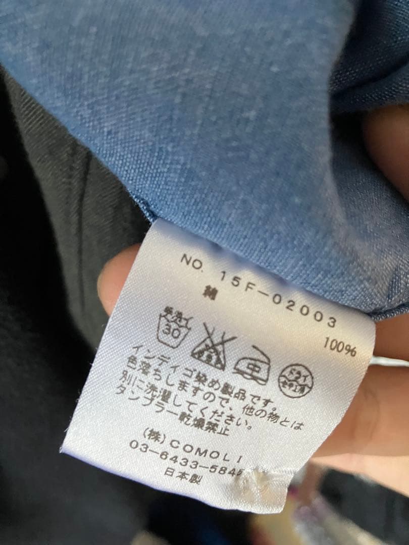 comoli ベタシャン　シャンブレーシャツ