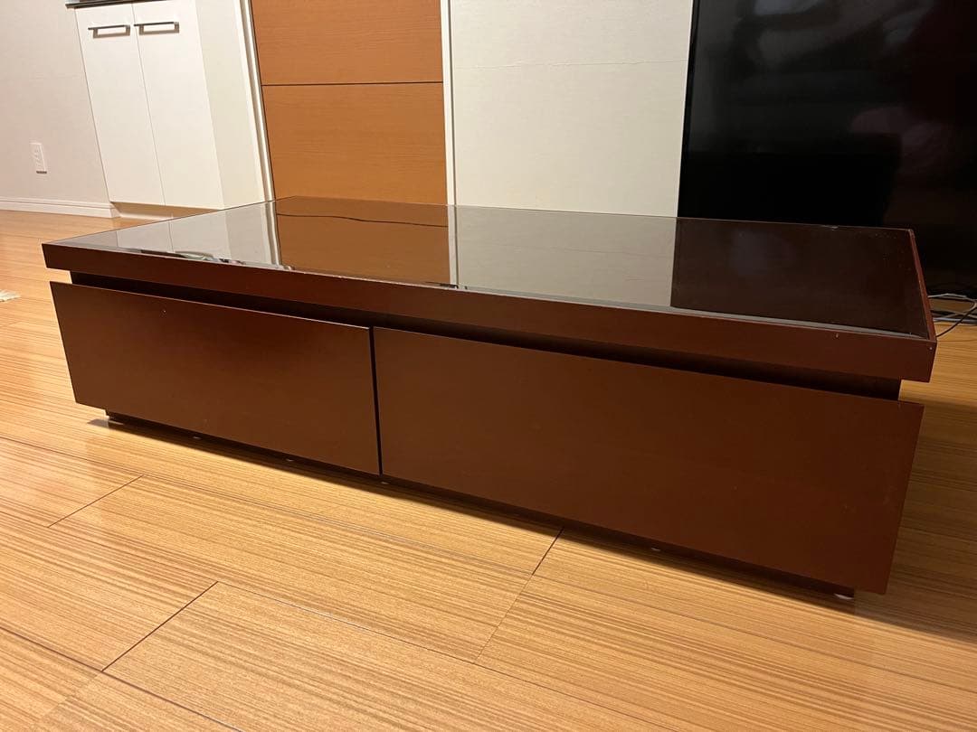 高橋工芸　ダークブラウン　アメリカンチェリー製　センターテーブル　ローテーブル