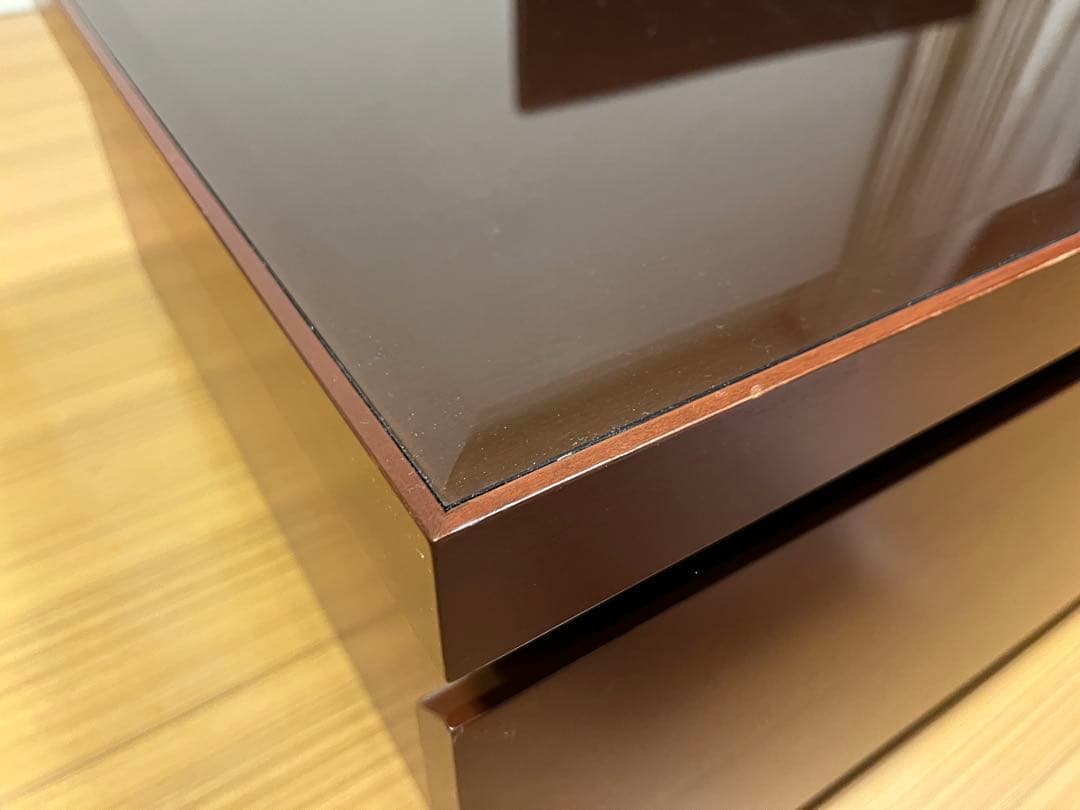 高橋工芸　ダークブラウン　アメリカンチェリー製　センターテーブル　ローテーブル