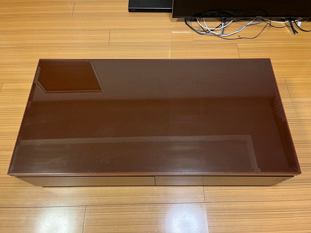 高橋工芸　ダークブラウン　アメリカンチェリー製　センターテーブル　ローテーブル