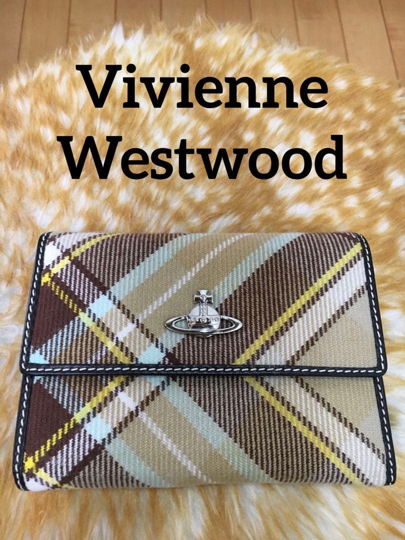 【Vivienne Westwood 】折りたたみ財布　チェック柄