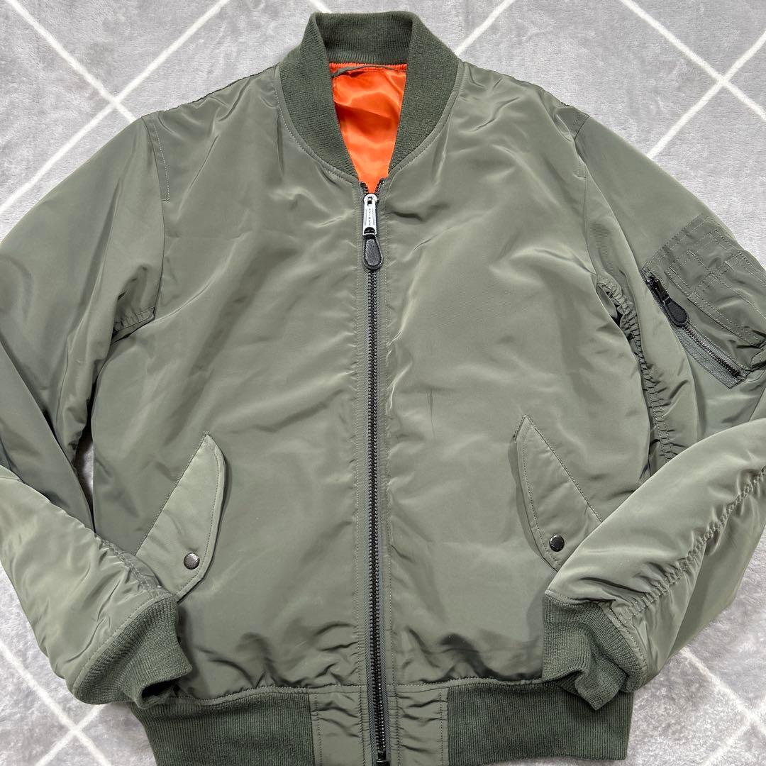 【☆幻のXL☆】破格AVIREX フライトジャケット XL カーキ バックロゴ