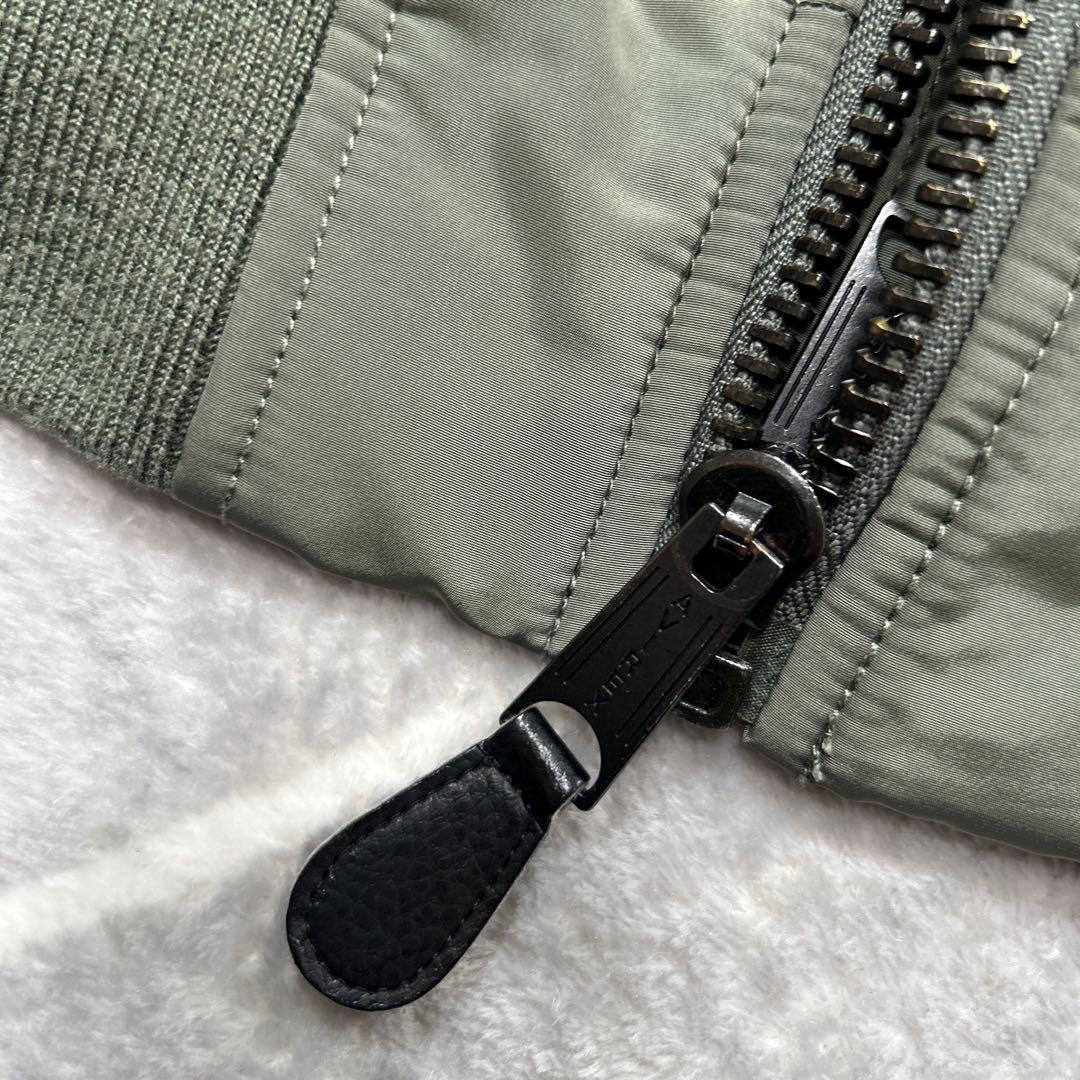 【☆幻のXL☆】破格AVIREX フライトジャケット XL カーキ バックロゴ