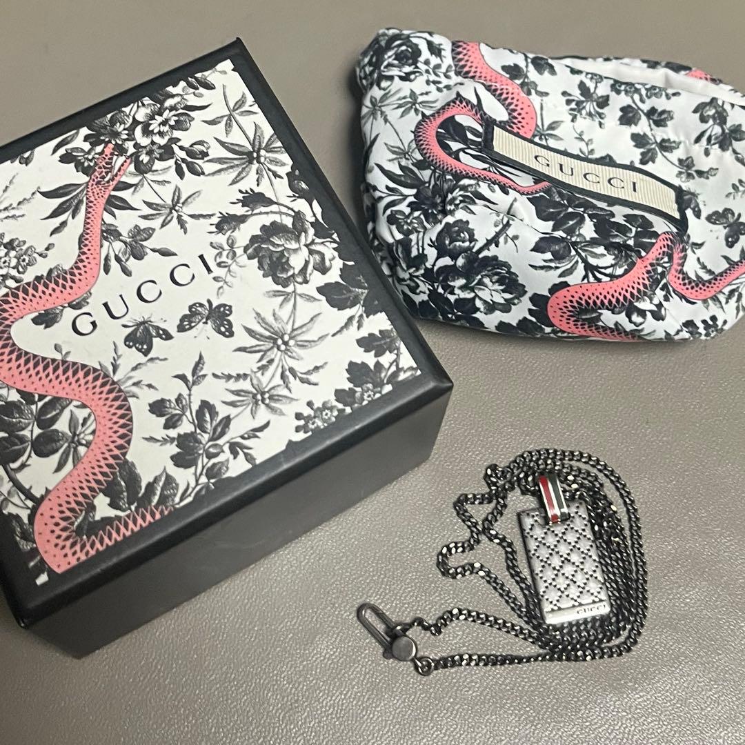 GUCCI ディアマンテプレートネックレス　美品 箱巾着袋付き 最終値下げ