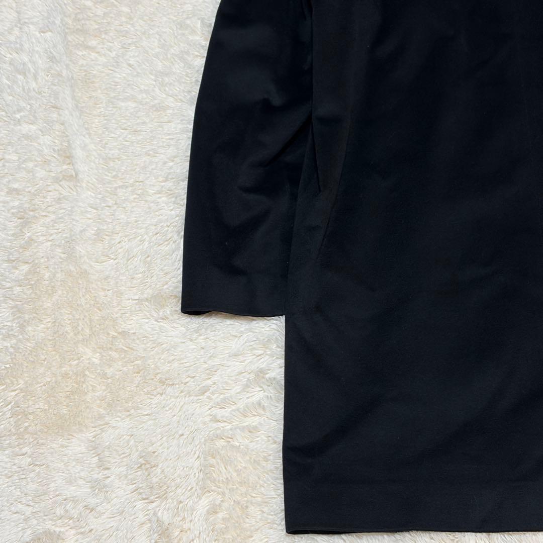 エルメネジルドゼニア　チェスターコート　ロング丈　カシミヤ100 ブラック　L