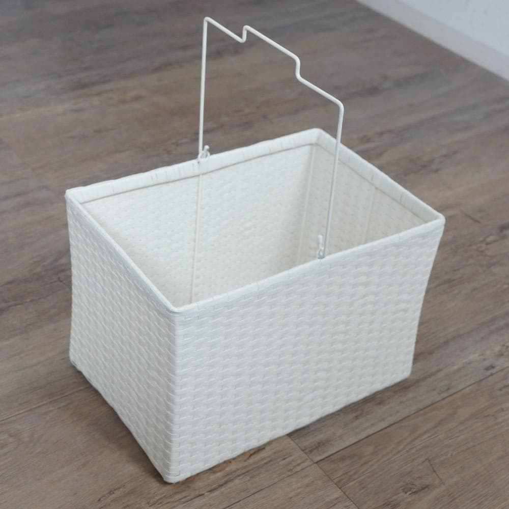 【新品】ワイド　ランドリーチェスト　ワゴン　バスケット4個　アウトレット