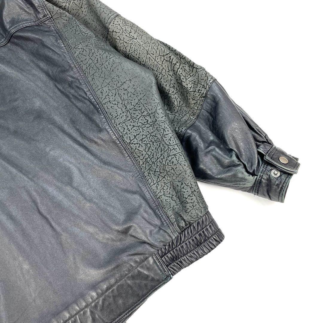 【超希少】 90s レザージャケット　TALON セメント切り替え　ヴィンテージ